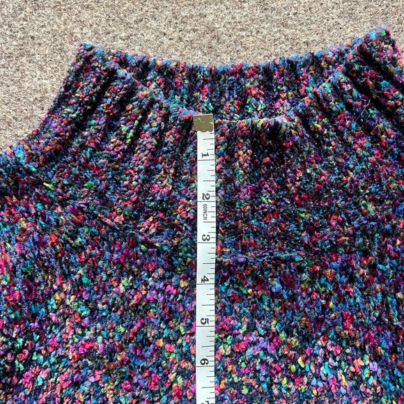 VTG 90s Express Tricot Multicolor Chenille Mock Neck Wool Blend Sweater Size Med - Picture 16 of 16